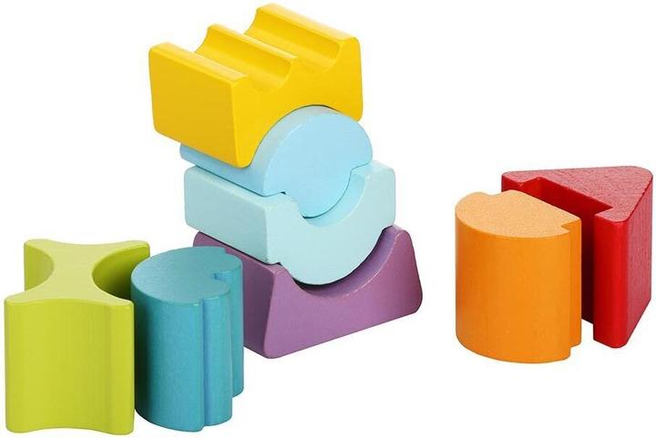 Produktbild Cubika flexibler Holzstapelturm kleines rotes Dach