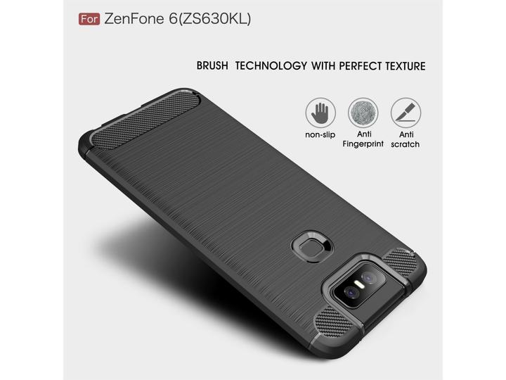 Immagine prodotto Screenguard Asus ZenFone 6 Cover Carbon Brushed Soft TPU (Asus Zenfone 6)