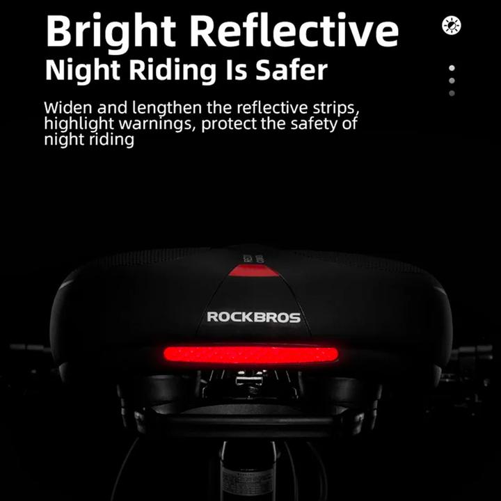 Actual product image Rockbros AQ-6090R bicycle saddle - black and red