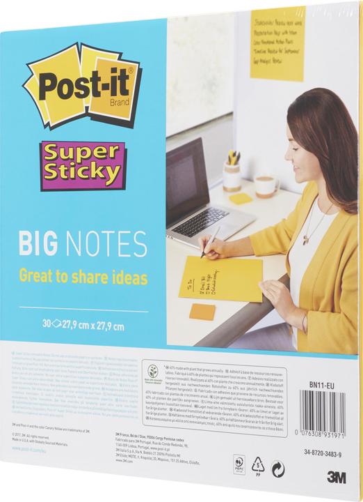 Image du produit Post-it Super Sticky grand format (28 x 28 cm)