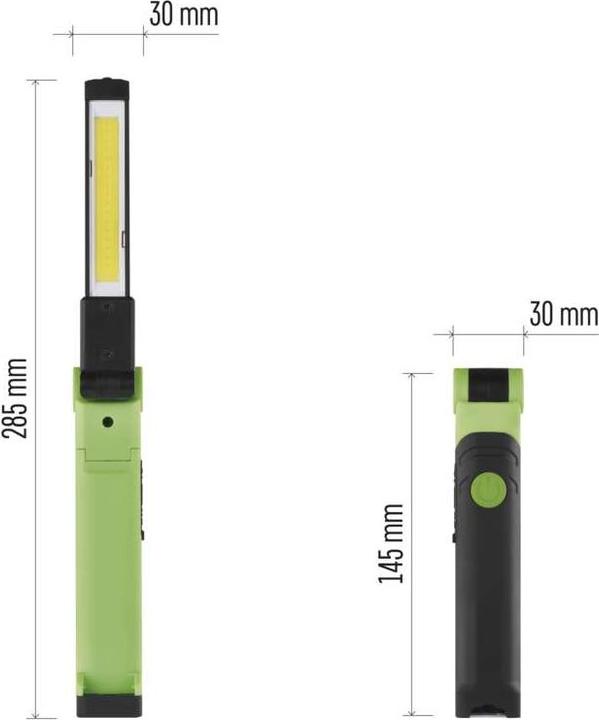 Actual product image Emos COB LED torch P4540, 750 lm, 1800 mAh, rechargeable (2.80 cm, 750 lm)