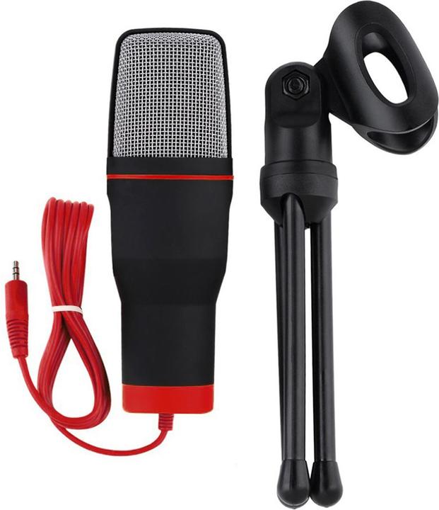 Produktbild Varr Gaming Microphone with Tripod Stand, jack connetion, Black, Cable