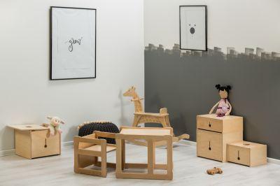 Produktbild Montessori Multifunktionaler Tisch + Stuhl - NATUR ® Kindermöbel (Kindertisch, Kinderstuhl)