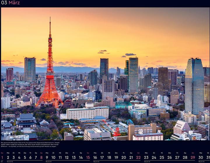 Produktbild Metropolen - Wandkalender 2026 (60 x 45 cm, Harter Einband, Deutsch)