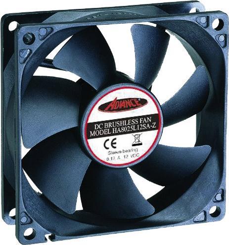 Produktbild Advance V-A80 computer cooling system Computer case Fan Black (80 mm)