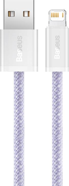 Actual product image Baseus USB cable for Lightning Dynamic 2 Series, 2.4A, 2m (purple) (2 m, USB 2.0)