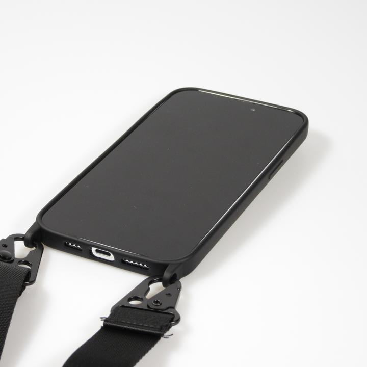 Actual product image PhoneLook Coque Silicone mat avec lanière et mousqueton en fer (Apple iPhone 14 Pro Max)