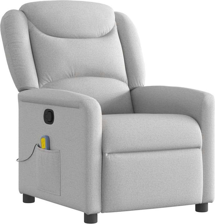 VidaXL Massagesessel Wolkengrau Stoff Massage TV-Sessel