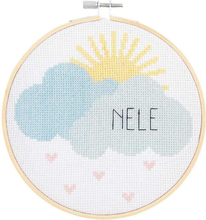 Produktbild Rico Design Stickpackung Geburtsbild Wolken.100140
