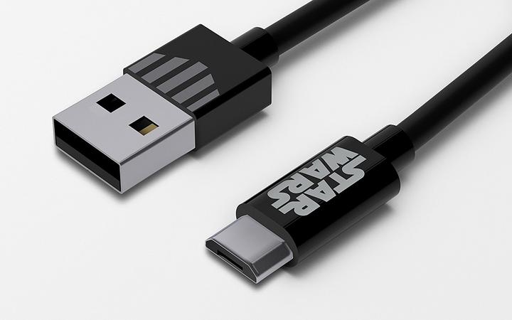 Actual product image Tribe Line - Microusb Cables - 1,2 M (4ft.) - Darth Vader (1.20 m, USB 2.0)