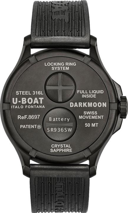 Immagine prodotto U-Boat 8697/B Darkmoon Red IPB Soleil 44mm 5ATM (Fatto in Svizzera, 44 mm)