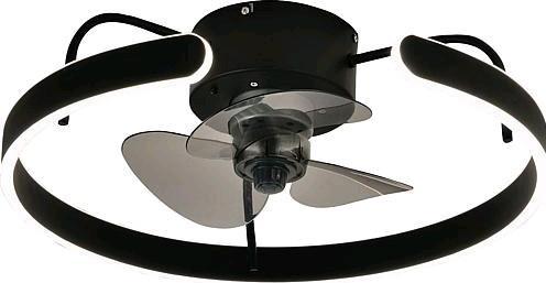Produktbild Fabas Luce 371065101LEDVentilatorleuchte Savoy 40W schwarz (4740 lm)