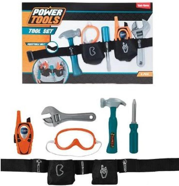 Toi-Toys BEMIRO Werkzeug Spielzeug Kinder Power Tools - 6-teilig, Kinder Handwerker Set, Werkzeug Se