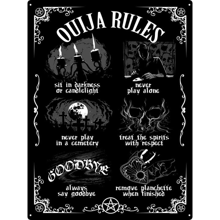 Produktbild Grindstore Tafel Ouija Board Rules Blech