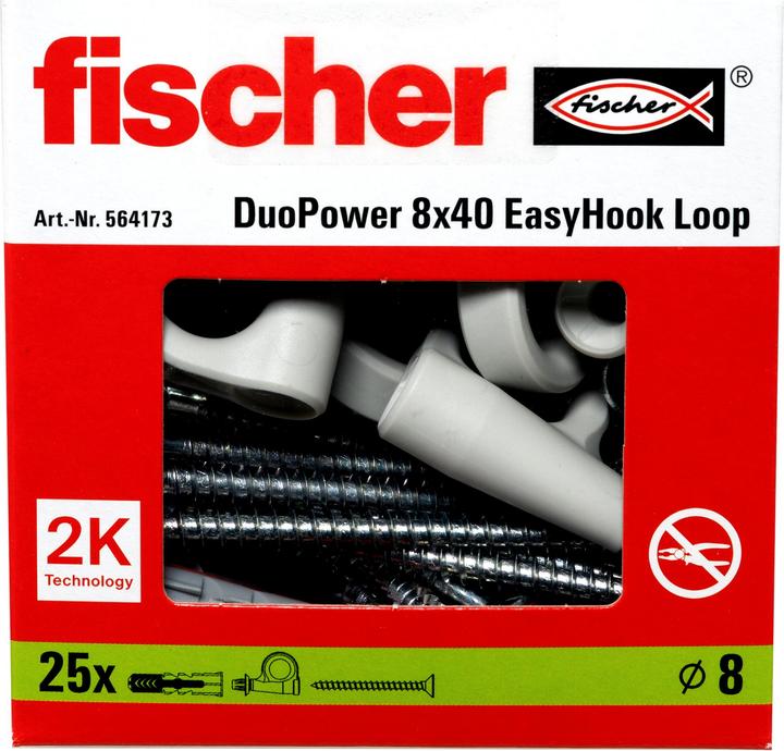 Actual product image Fischer Fisc EasyHook Loop DuoPower 8x40 (25 pcs.)