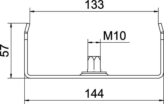 Actual product image OBO Bettermann Centre suspension (Cable hole)