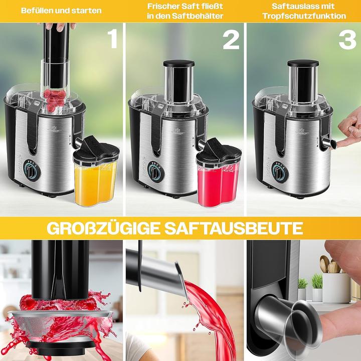 Produktbild Kesser Entsafter für Obst und Gemüse (Silber/Schwarz)