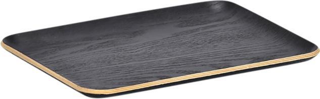Zeller Present Plateau de service, bois/placage wengé, noir