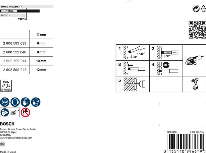 Actual product image Bosch Professional Zubehör PRO Ceramic dry X-Lock core bit set, 6 x 30, 8 x 30, 10 x 30, 12 x 30 mm, 4 pcs. (6, 8, 10, 12 mm)