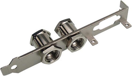 Actual product image Koolance Slot bracket with 2x G1/4' feedthrough