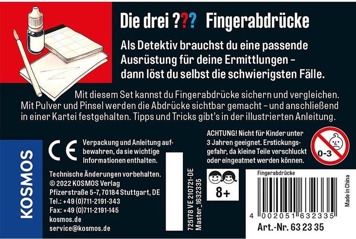 Actual product image Kosmos Detective Equipment The Three??? Fingerprints