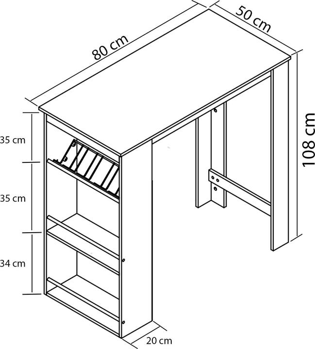 Produktbild VCM Oktola (80 x 50 x 110 cm)