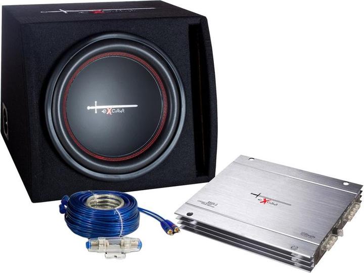 Excalibur X1 Basspack 12 Subwoofer Met Amplificatore En Set di cavi