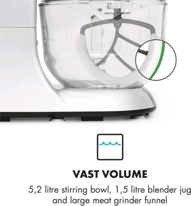 Image du produit Klarstein Lucia Argentea 2G Robot de cuisine Argent (1300 W)