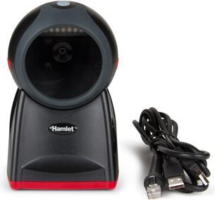 Actual product image Hamlet HBCS-2D360 barcode reader Fixed barcode reader 1D/2D CMOS Black (1D barcodes, 2D barcodes)