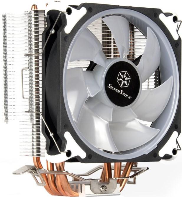 Productafbeelding Silverstone Technologie SST-AR12-RGB - Argon CPU-koeler met 4 heatpipes, direct contact heatpipe te (154 mm)
