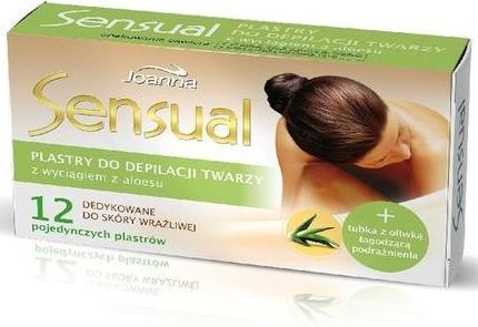 Produktbild Joanna Sensual Aloe Facial Hair Removal Patches 12Pcs + Soothing Olive (Körperlotion, 10 ml)