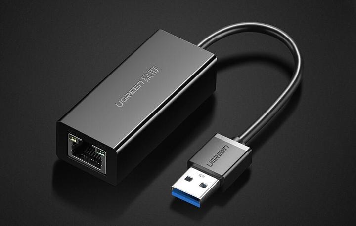 Actual product image Ugreen USB 3.0 to RJ45 Network Adapter CR111, Gigabit Ethernet (Black) (USB 3.0, RJ45 Gigabit Ethernet (1x))