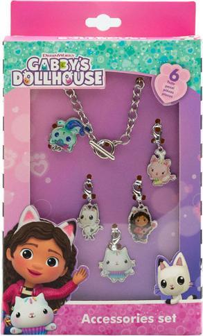 Canenco Gabbys Puppenhaus-Armband mit Charms (20 cm, Kunststof)
