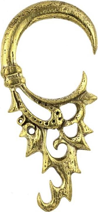 Star Piercing Ohrgewicht Haken vergoldet Tropfende Flamme (Messing)