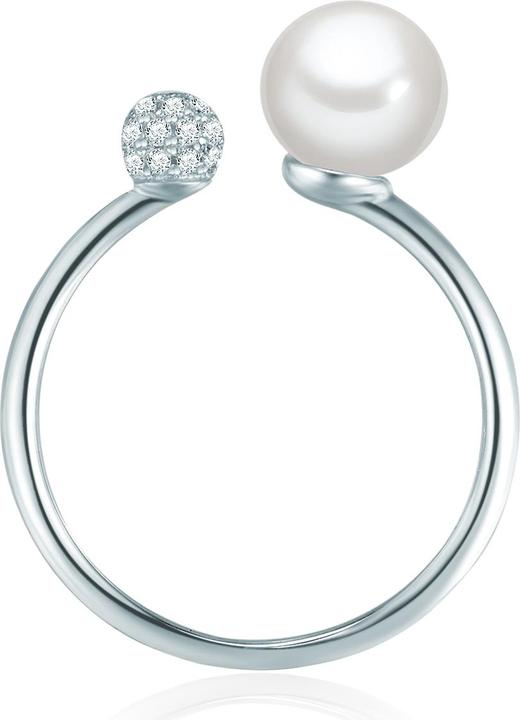 Immagine prodotto Valero Pearls Donna Argento Cubic Zirconia Perle d'acqua dolce coltivate Argento - 10898 (50, 925 Argento)