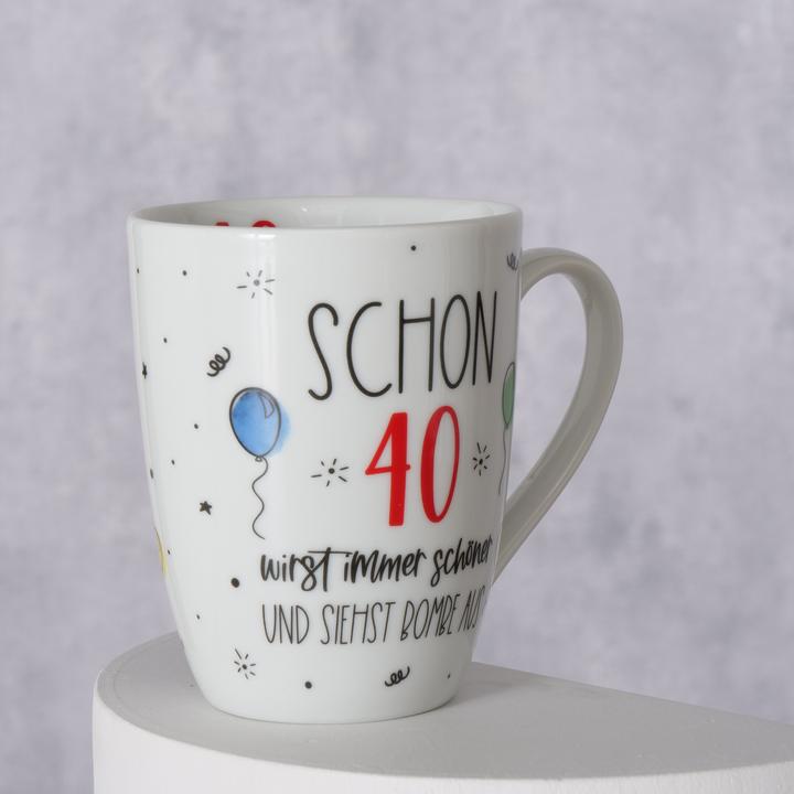 Magni Becher Geburtstag 40 weiss 330ml (330 ml, 1 x)
