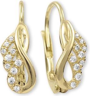 Brilio Elegant gold earrings with clear crystals 745 239 001 00837 0000000