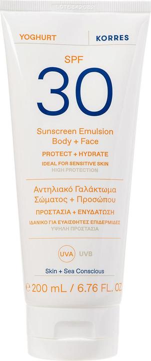 Korres Yoghurt Sunscreen Emulsion Body + Face SPF 30 (SPF 30, 200 ml)