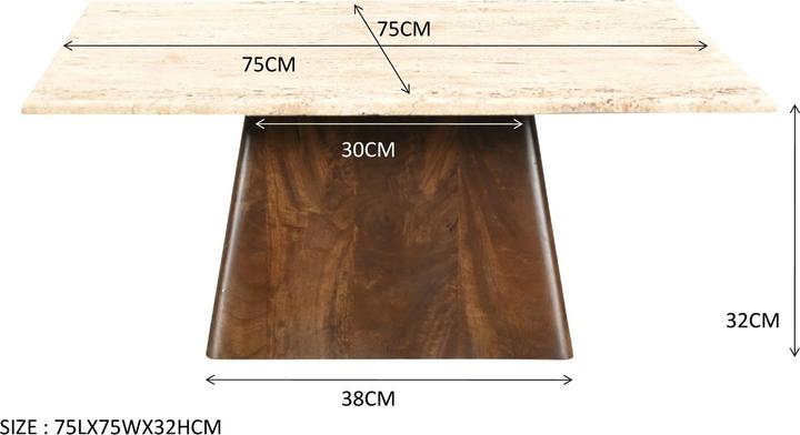 Actual product image Livingfurn Valentino (75 x 75 x 32 cm)