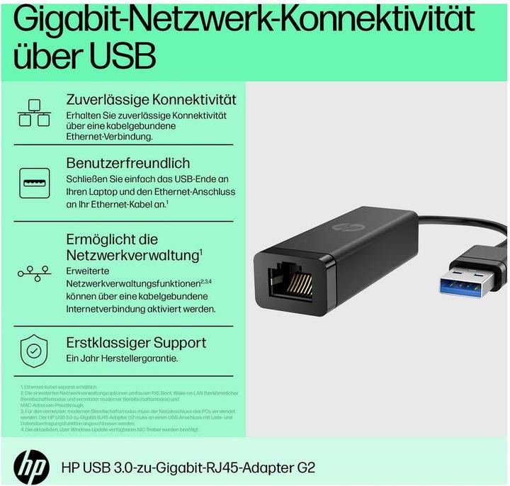 Label énergétique HP G2 (USB, RJ45 (1x))