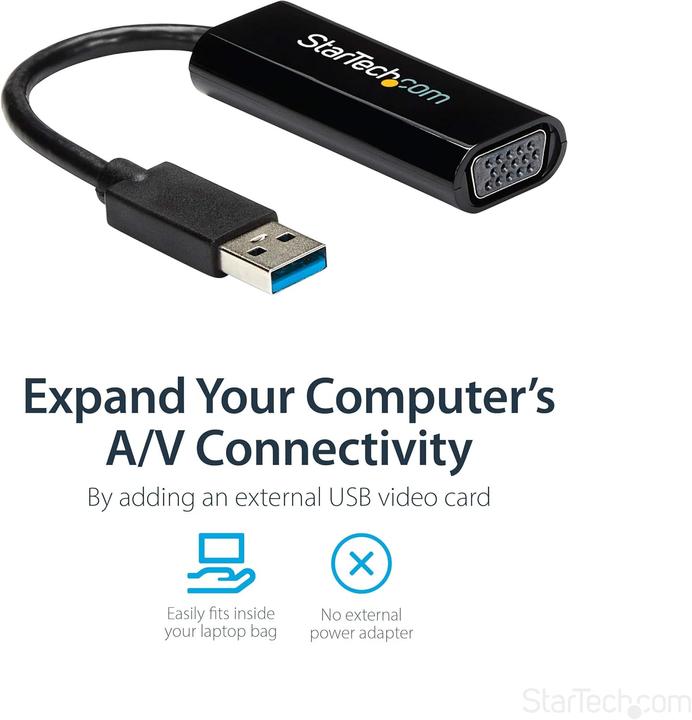 Immagine prodotto StarTech Adattatore Video VGA USB 3.0 Sottile (USB-A, USB-C, 1 Porti)