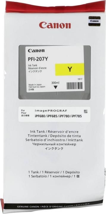 Actual product image Canon Pfi-207y (Y)