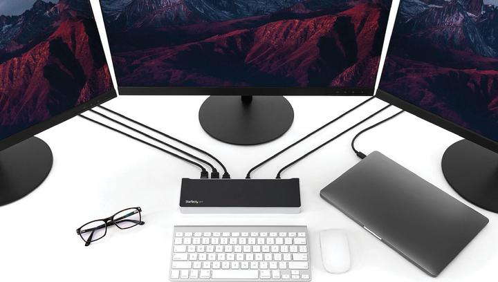 Actual product image StarTech Triple Monitor 4K USB-C Docking Station (USB-C, 6 Ports)