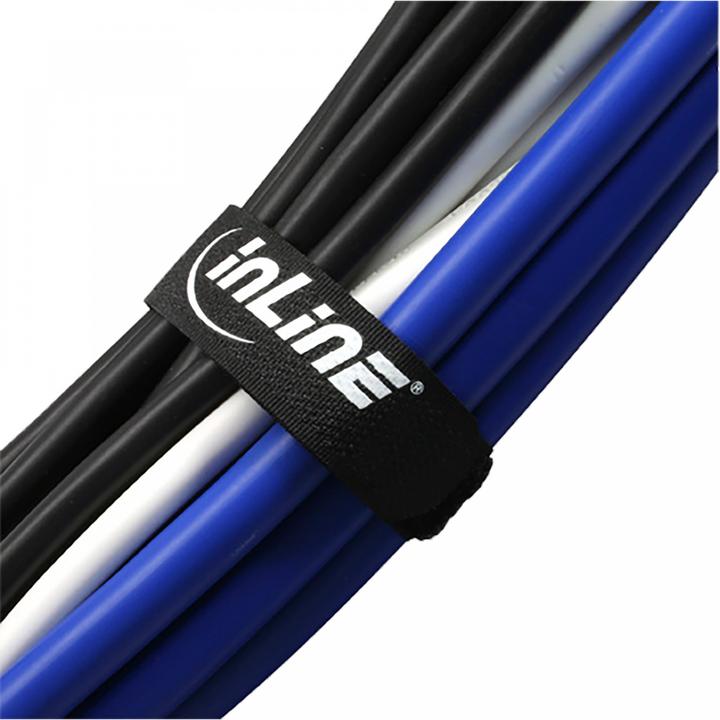 Produktbild InLine Klettschlaufen (Klettkabelbinder, 200 mm, 10 Stk.)