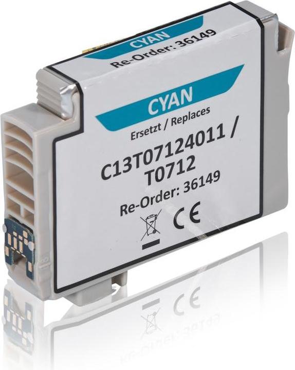Immagine prodotto Inkadoo Cartucce d'inchiostro compatibili con Epson C13T07124011 / T0712, ciano Ciano (C)