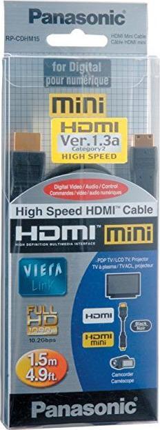 Actual product image Panasonic Mini HDMI - HDMI (1.50 m, HDMI)