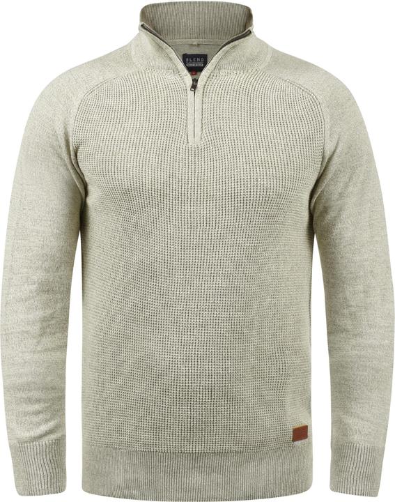 Immagine prodotto Blend Ganbolf Maglione In Maglia Grossa Pullover Con Colletto Troyer In Cotone 100% Stampa (L)