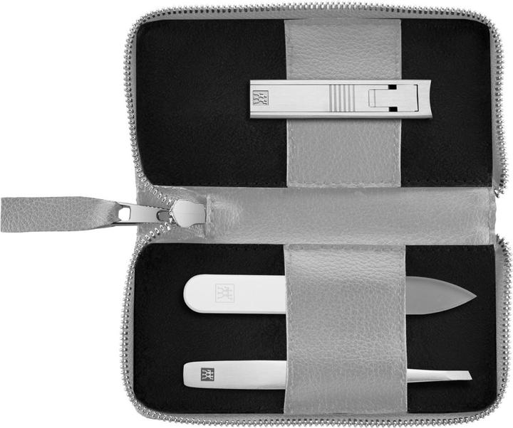 Produktbild Zwilling 3tlg. Nagelpflege-Etui mit Feile und Knipser grau