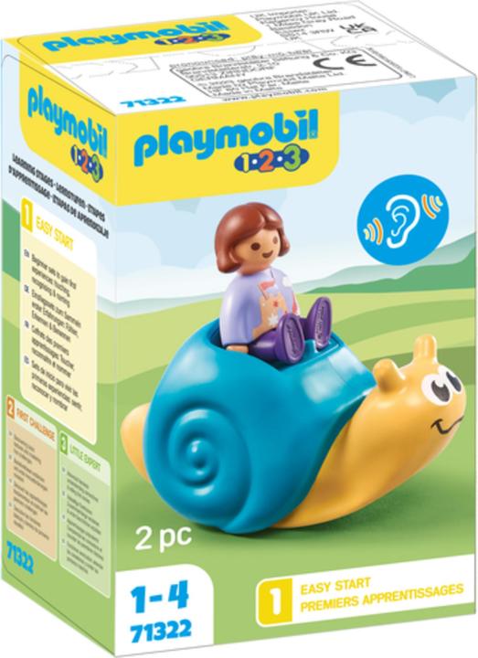 Produktbild Playmobil 1.2.3: Schaukelschnecke mit Rasselfunktion (71322)