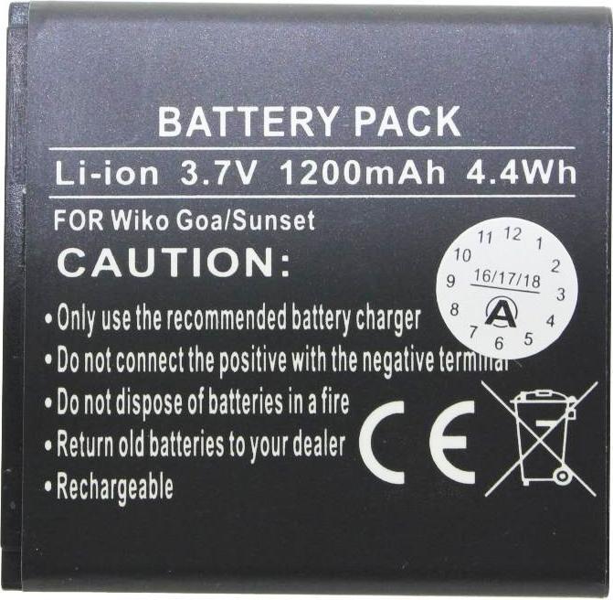 Image du produit Wiko Goa batterie, Sunny, Sunset batterie S104-K42000-014, 2502